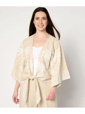 Bellisima by Kim Gravel Shrug Boutique Palm Sunkissed Tan sz L A645777